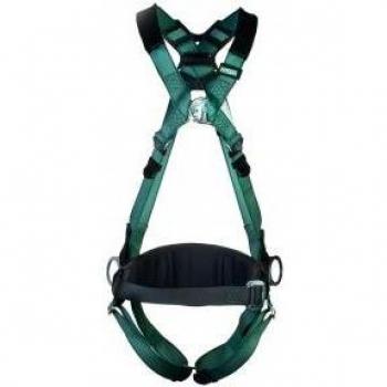 MSA V‑Form Full Body Qwik‑Fit Harness (Green) – Back/Chest/Hip