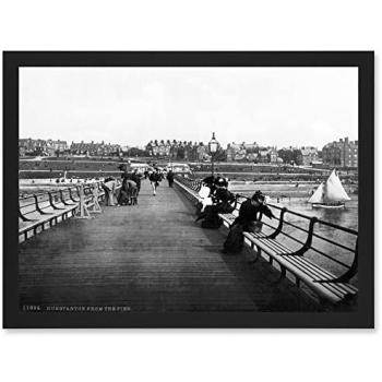 Historic Hunstanton Pier Snapshot – Black Frame A4 Print
