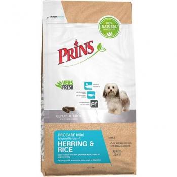 Prins Procare Adult Mini met Haring en Rijst, hypoallergenen voedsel voor volwassen kleine honden