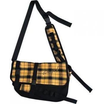 Original Ins Cool Simple Solid Versatile Messenger Bag Panelled Color Contrast Canvas One Shoulder Schoolbag Women