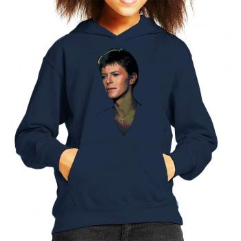 David Bowie 1977 Kids’ Hooded Sweatshirt – TV Times Blue