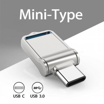 Pendrive Tipo C Ultra Dual Mini USB 3.0 128GB