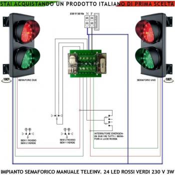 Garage Signal 24 Led Rossi & Verde