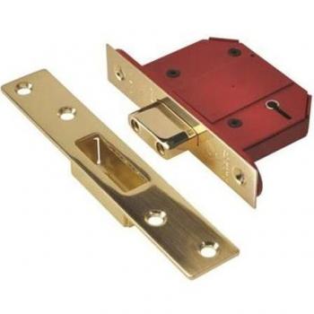 Union StrongBOLT 2100S 5 Lever Mortice Deadlock 65mm Polished Brass British Standard