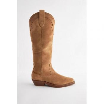 Bottes en cuir Marron Fauve Next Forever Comfort pour femme