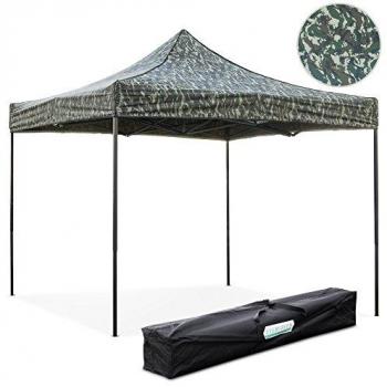Tonnelle 3x3 m verte camouflage pliable et imperméable