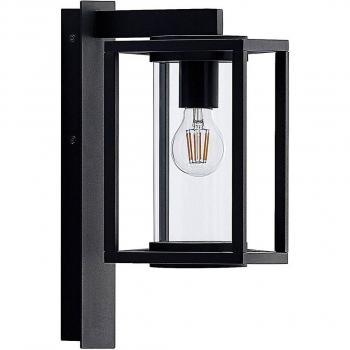 Lámpara de pared exterior Lucande Ferda, 1 llama, E27, negro