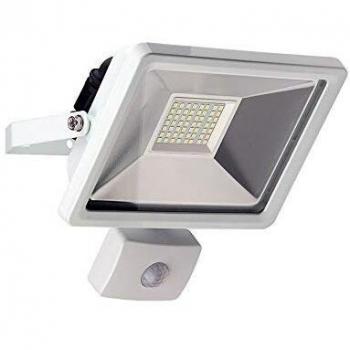 LED Außen-Flutlichtstrahler mit Bewegungsmelder, 30 W, Weiß