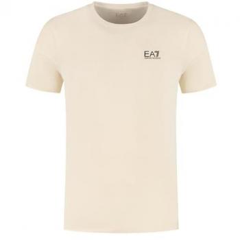 Camiseta EA7 Core Identity logo manga corta blanco