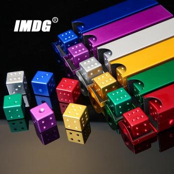 5pcs Colorful Metal Dice 16mm Square Corner Aluminum Alloy