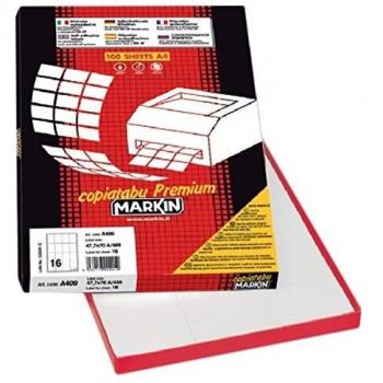 Produit Markin 210C511RIM: Étiquettes autocollantes blanches en format rectangle (1600)