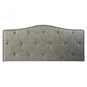 DKD Tête de Lit Gris 160 × 6 × 68 cm – Polyesther & Caoutchouc