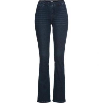Dunkelblaue Bootcut Jeansjeggings mit Thermo Effekt