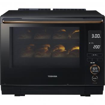 Black 30L Toshiba Dome Microwave with Stone Oven Feature