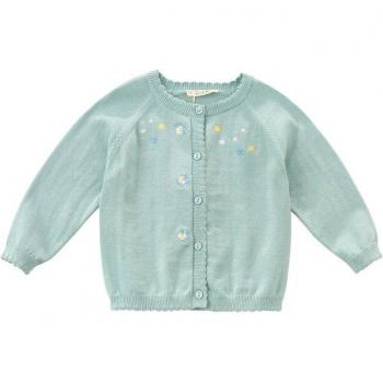 Floral Blossom Baby Girl Cardigan with Embroidered Details