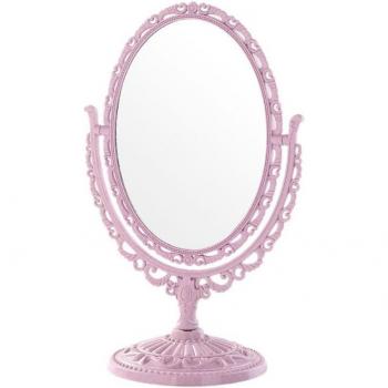 Portable European Double-Seat Toilet with Large Glass Mirror and Makeup Stand – Princess