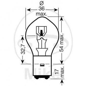 Ersatzlampe für Motorräder 12V35/35W JMP