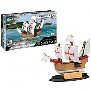 Caravela Santa Maria Easy-Click Model Kit by Revell, Scala 1:350, Multicolore