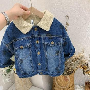 Warm Lambswool Denim Coat for Kids