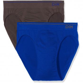 Unno DIM Basic Algodón sin Costuras Slip Pack x2 Dim Basic, Azul (Tamaño M)