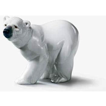 Polite Polar Bear Porcelain Art Piece