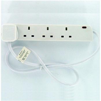 Omega 21641 Neon Extension Lead 13 amp 4 Way Socket, 1 Meter