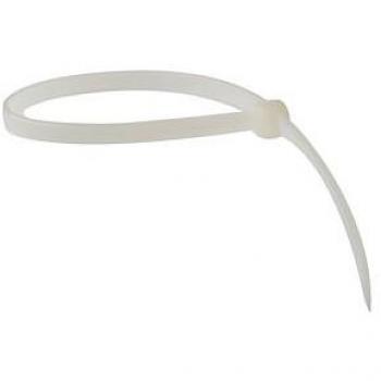 ForgeFix 7.6 x 380mm Natural/Clear Cable Ties, 100 Pieces