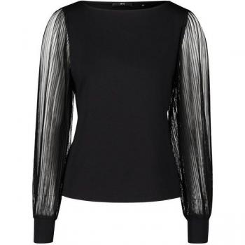 Zero Black Beauty Kurzarmshirt mit transparenten Ärmeln