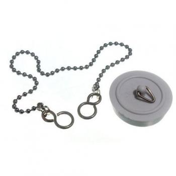Basin Plug White 38mm 1.5 Inch with 300mm Chain