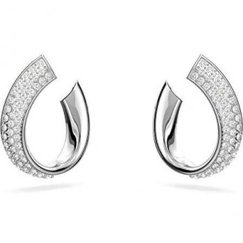 Pendientes de aro Exist Swarovski, Pequeños, Blancos, Baño de rodio