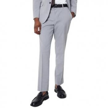 Burton Tailored Fit Light Grey Business Trousers