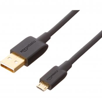 AmazonBasics USB‑Kabel 1,8 m – USB 2.0, USB‑A zu Micro‑USB-B-Stecker