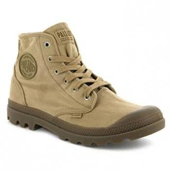 Stivali alti casual da uomo Palladium Pampa Hi in tela color marrone