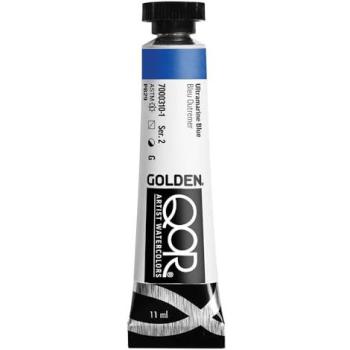 GOLDEN Ultramarinblau QoR Artist Watercolors – 11 ml Tube, professionelle Aquarellfarbe, halbtransparent