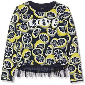 IKKS Sudadera para Niñas 2 En 1 Allover Citron, Azul