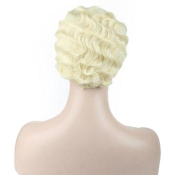 LUPUWIG Peluca de Pelo Sintético Negro y Rosado