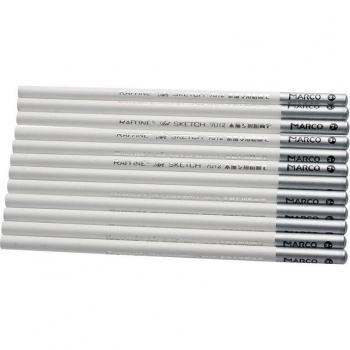 12pcs White Pastel Pencils for Fine Art Drawing