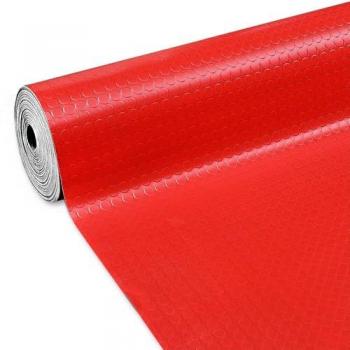 Rivestimento Pavimentale Gomma Rosso 1x10 m con Passata e Bolle