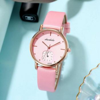 Elegant Four‑Leaf Clover Lady Quartz Timepiece & Rhinestone Bracelet