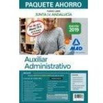 Paquete ahorro auxiliar administrativo junta de andalucía. Ahorra 75 € (incluye temarios volúmenes 1, 2 y 3; test; simulac (Tapa blanda).