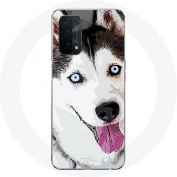 Oppo A74 5G Husky Hoesje met Blauwe Ogen