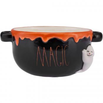 Karaca Halloween Grusel Schüssel, 21cm, Orange Schwarz