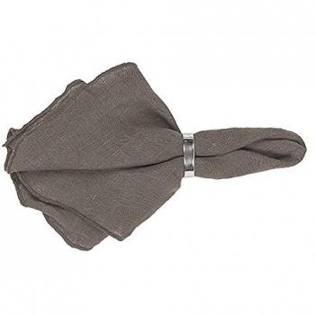 Serviettes en tissu Broste Copenhagen GRACIE X2 marron