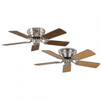 Casafan 5103051 Classic Flat 103 cm ventilateur de plafond noyer/hêtre chrome satiné