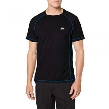Tee shirt Trespass Albert manches courts, performance hydrophobe, noir