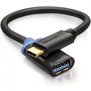 Cavo Interfaccia OTG USB 2.0 DELEYCON Nero 0,20m