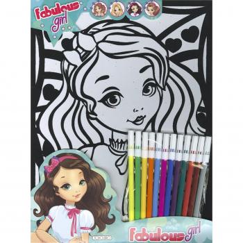 Láminas de fieltro. Fashion girl.