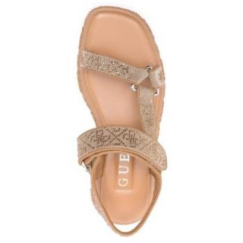 Elegancia Terciopelo Marrón – Sandalias Guess FLJLD2