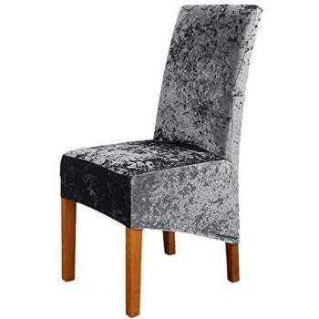 Velvet Dining Chair Cover Set with Elastic Seat Covers