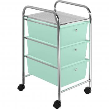 Triple Drawer Green Shower Trolley – 33x39x65 cm
